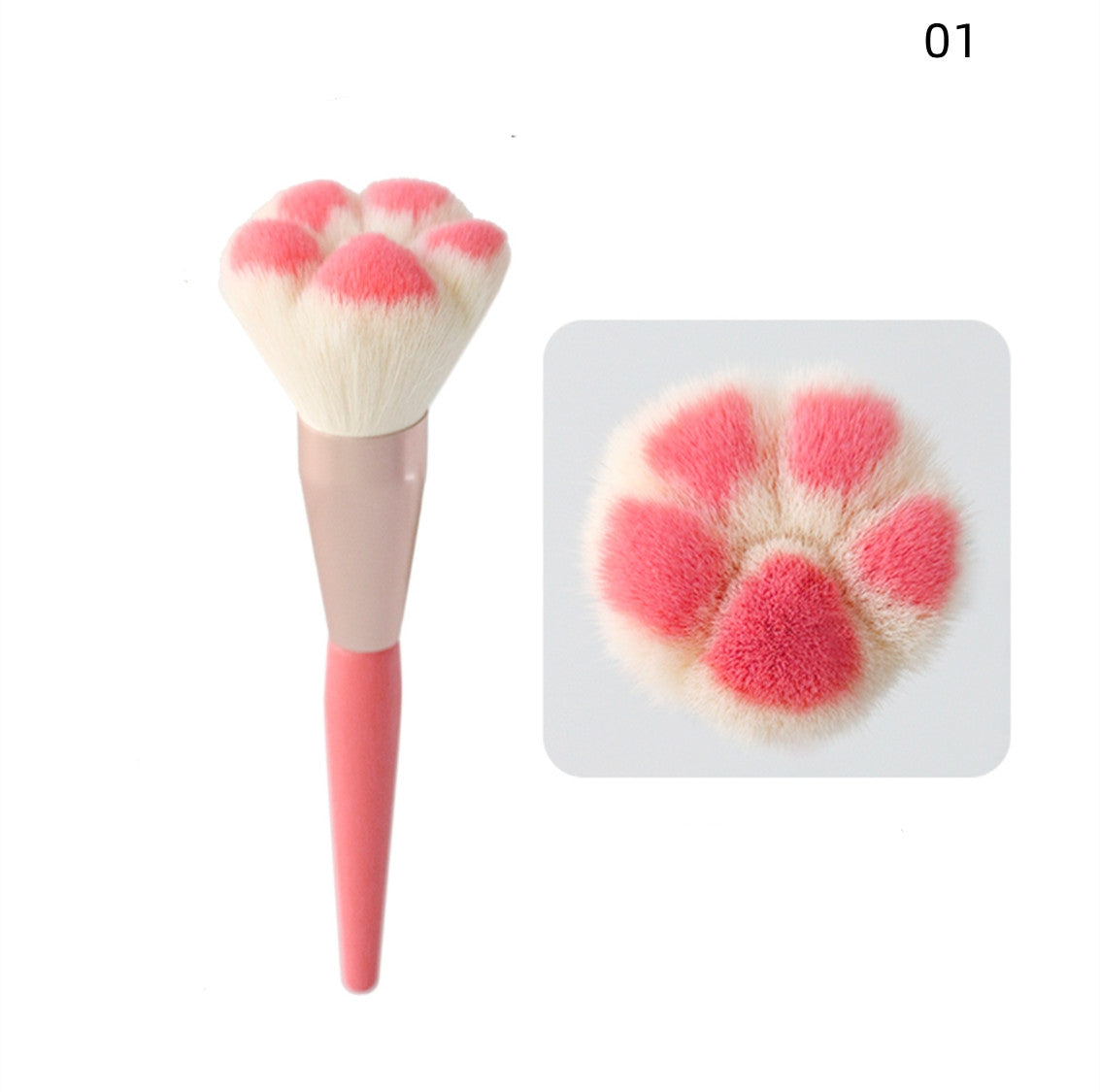 Cute girly heart cat paw makeup brush HA0088