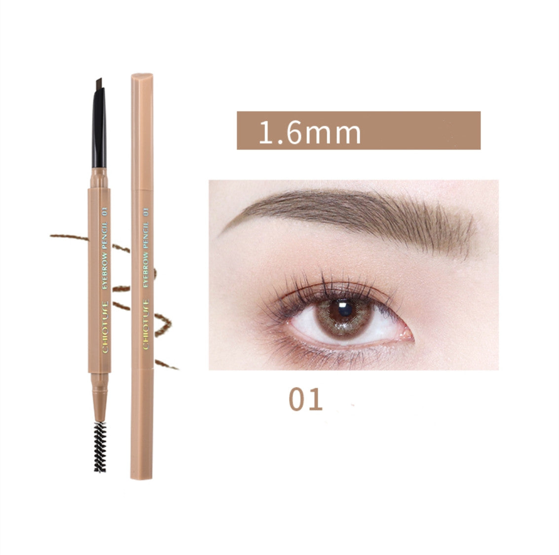 Natural long-lasting double-ended eyebrow pencil HA0107