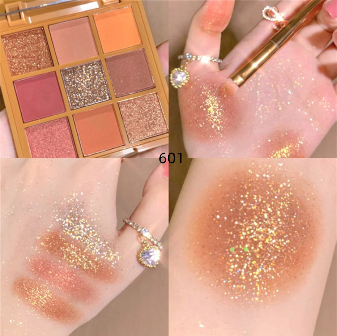 Peach smoke powder nine color eye shadow HA0204