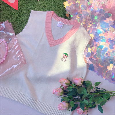 Sweet Knitwear Strawberry Vest HA1297