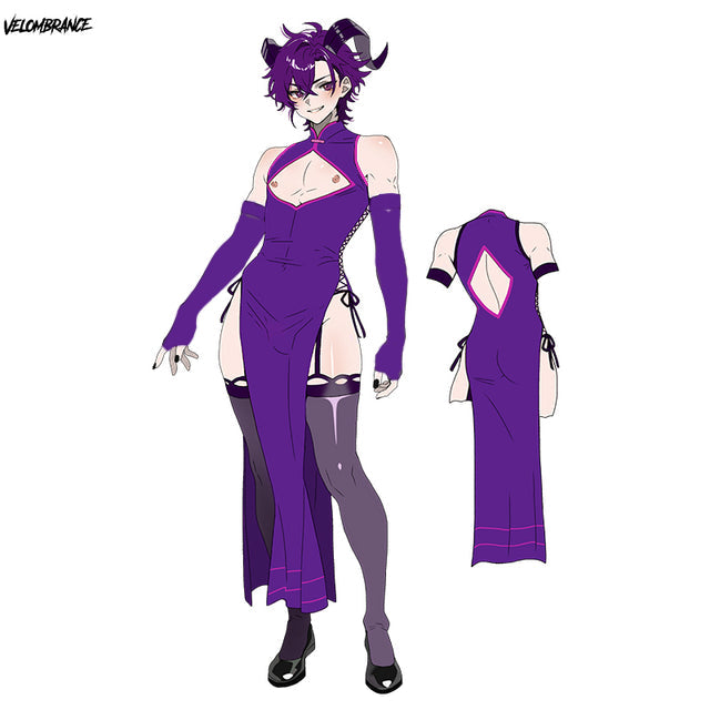 Dragon Demon Cheongsam (4-Piece Set） AS57
