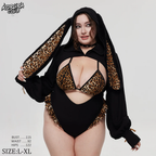 Pre-sale Leopard Print Bunny Cosplay Long-Sleeve Lingerie Set KO146