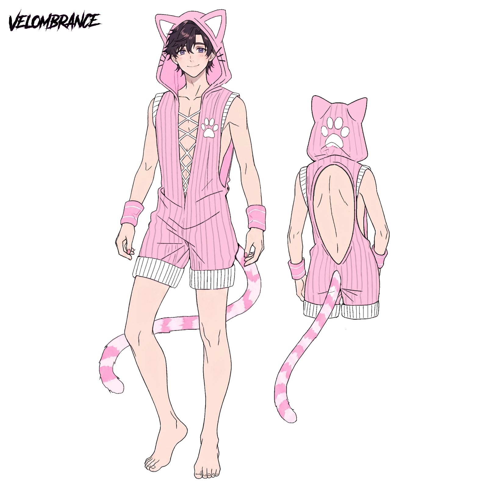 Cat Bodysuit (3-Piece Set）AS43