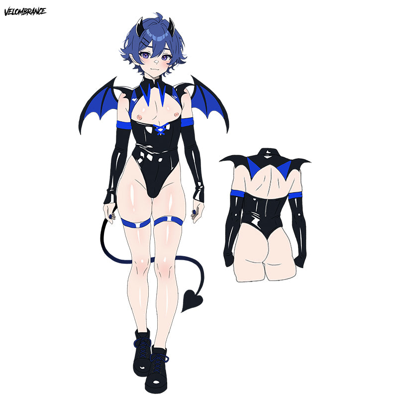 Cosplay Dark Horn Succubus Costume (5-Piece Set) AS04