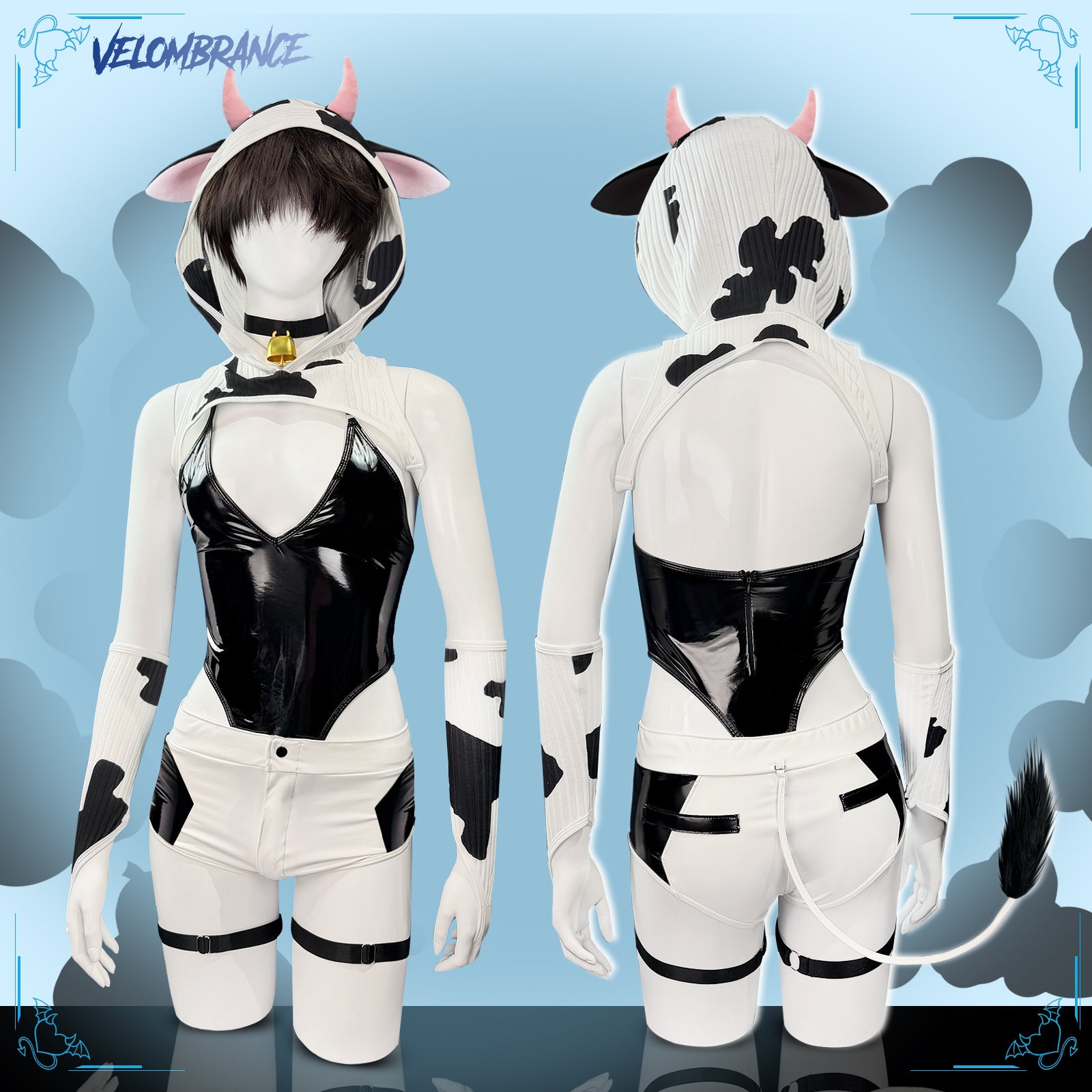 Pre-Order Cow Bodysuit (6-Piece Set） AS42