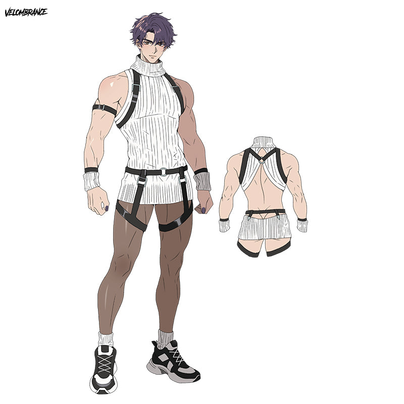 Backless sweater(5-Piece Set) AS38