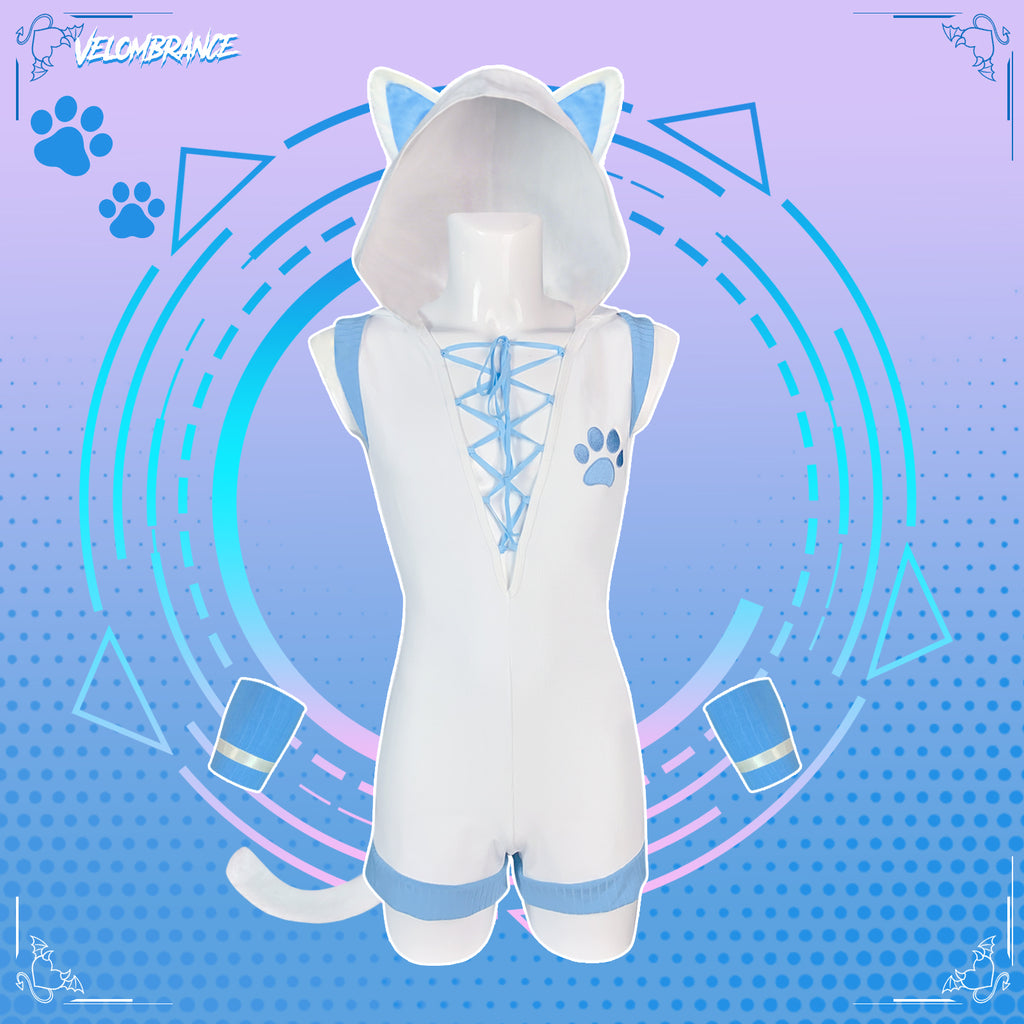 Cat Bodysuit (3-Piece Set）AS43