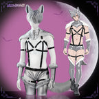 Cosplay Wolf Strappy Bodysuit (6-Piece Set) AS05