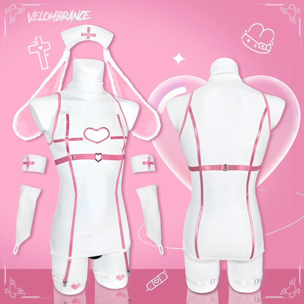 Sweetheart Bunny Nurse Dress (8-Piece Set) AS49