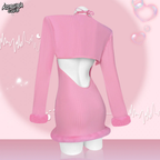Heart-Trimmed Frayed Skirt KO116
