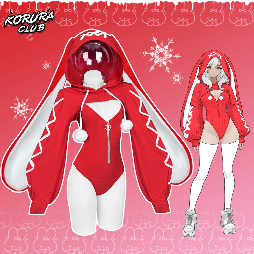 Cosplay Christmas Floppy Bunny Jumpsuit KO118