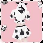 Pre- Sale Cosplay Cow Print Skirt Set KO155