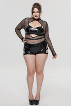 Pre-Sale Gothic Fishnet Motorcycle Lingerie Set (2-Piece) HK002