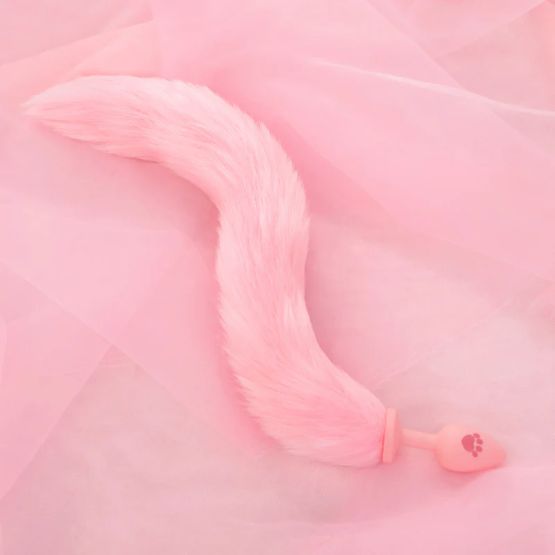 GLOWING RABBIT FOX TAIL ANAL PLUG  HA2780