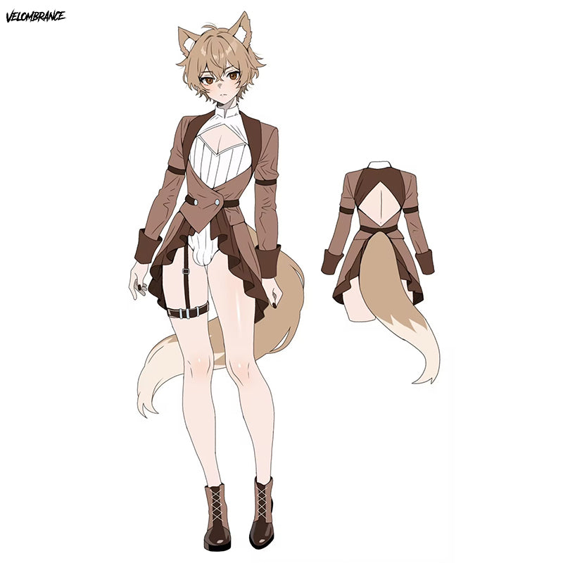 Pre-Order Puppy Wolf Bodysuit (4-Piece Set） AS44