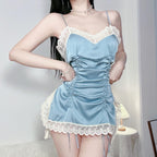 Lace satin covering dress  HA2503