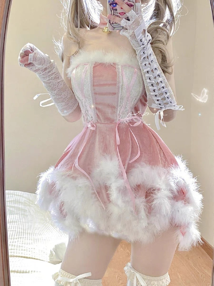 Pink bunny girl suit HA2228
