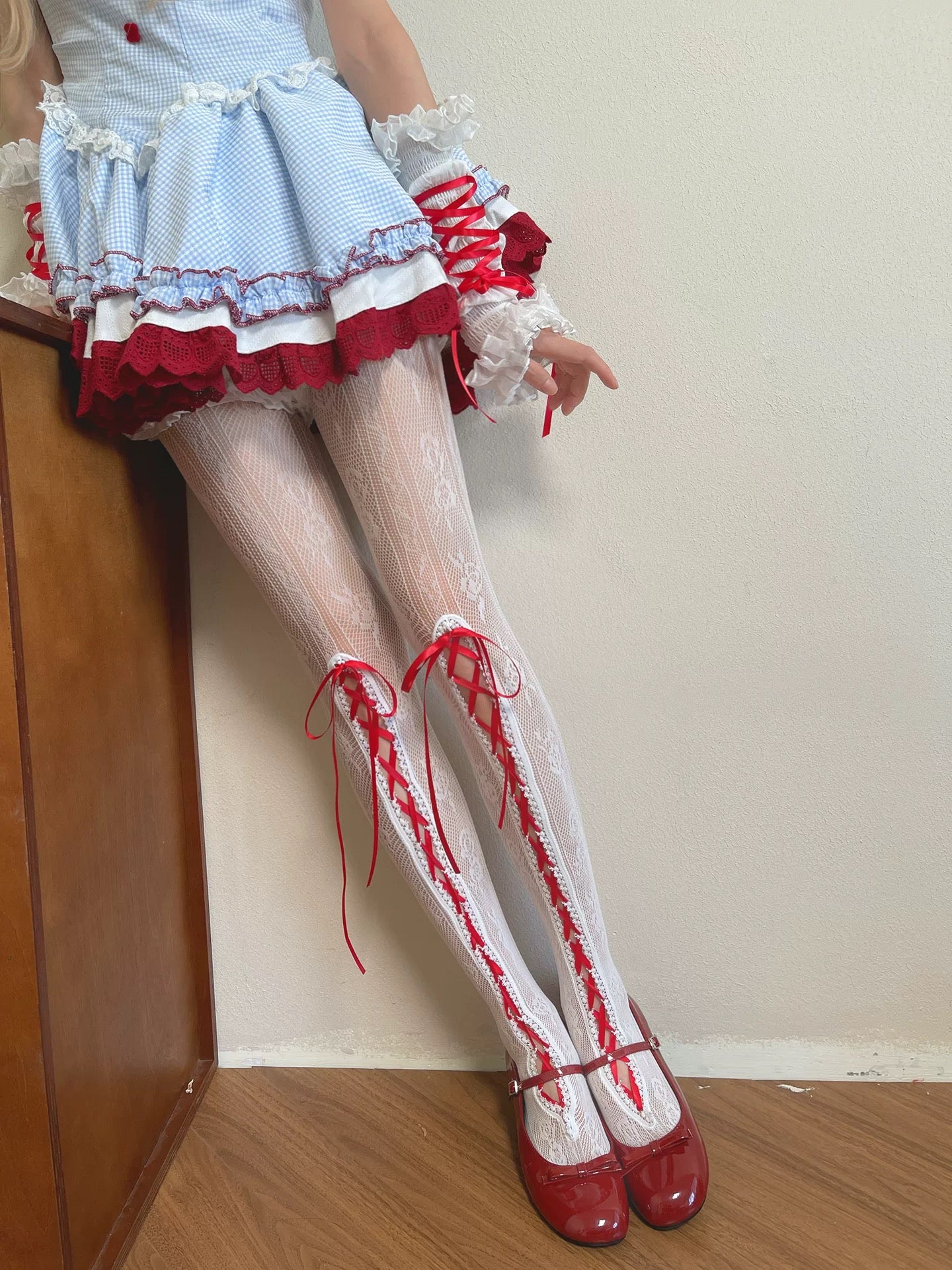 Ribbon lace socks HA29748