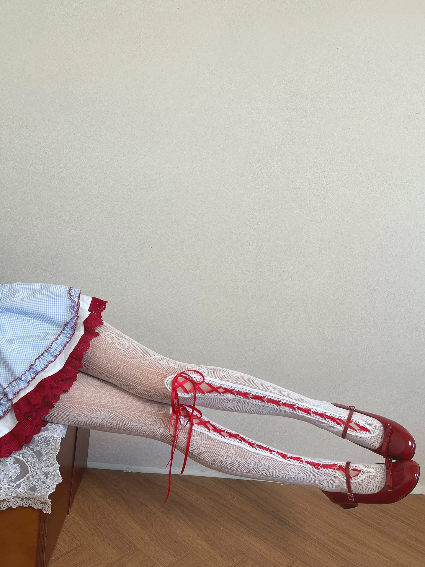 Ribbon lace socks HA29748