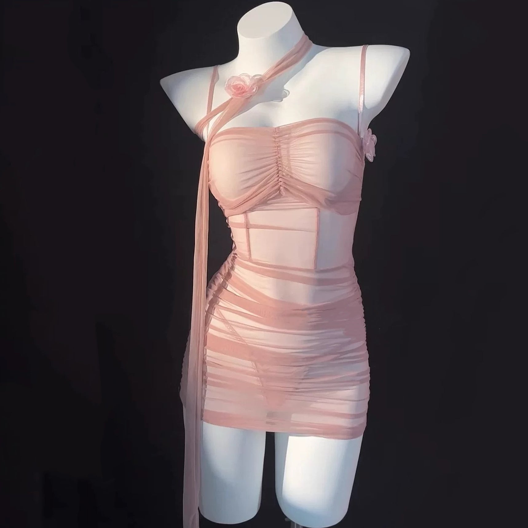Lace mesh dress suit HA2997·