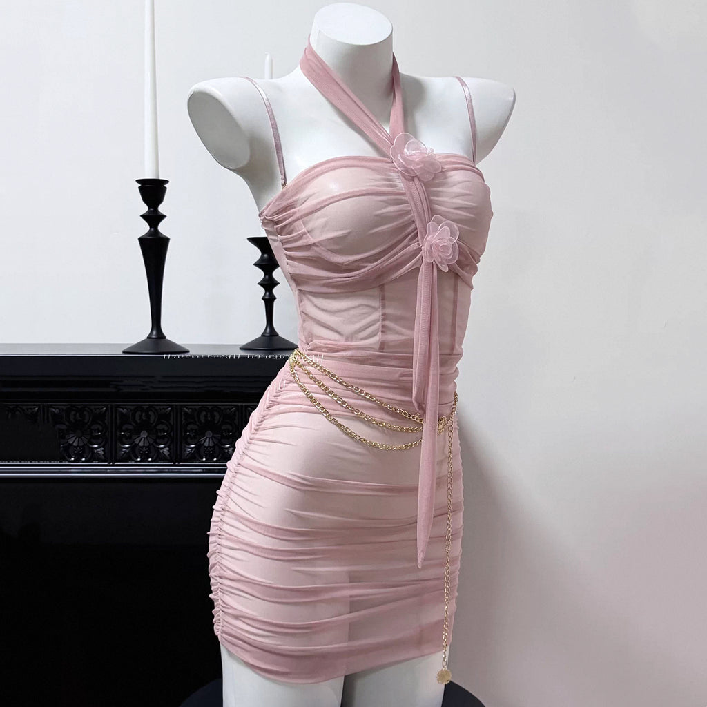 Lace mesh dress suit HA2997·