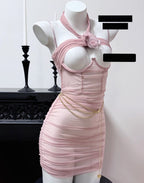 Lace mesh dress suit HA2997·
