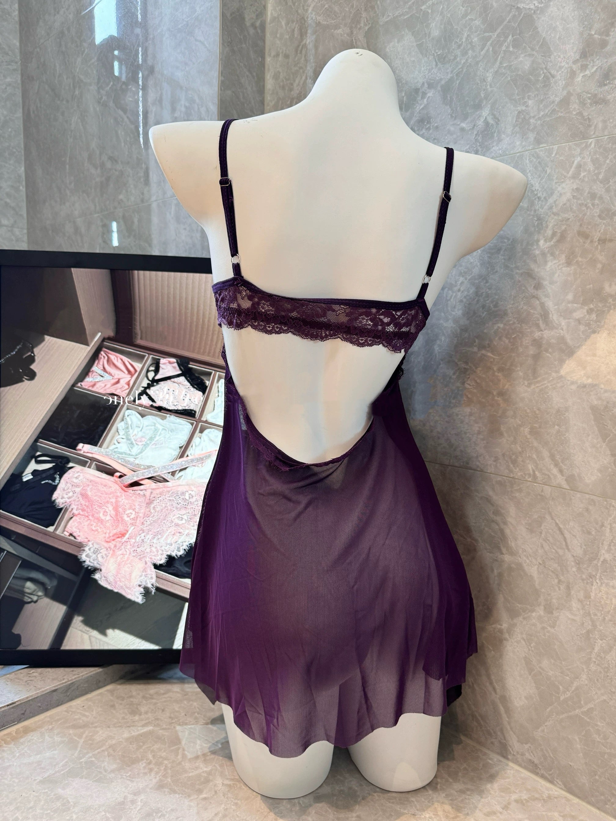Lace mesh dress HA2998