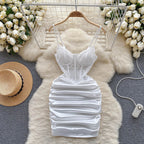 Mesh lace hollow dress HA2447