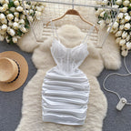 Mesh lace hollow dress HA2447
