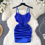 Mesh lace hollow dress HA2447