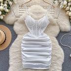 Mesh lace hollow dress HA2447