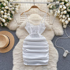 Mesh lace hollow dress HA2447