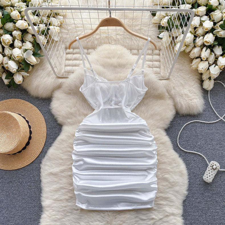 Mesh lace hollow dress HA2447