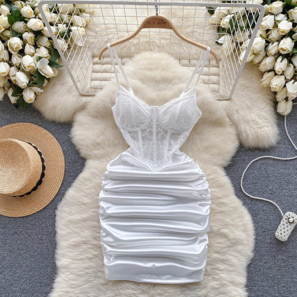Mesh lace hollow dress HA2447
