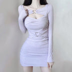 Purple love openwork dress HA2279