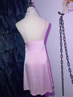 Butterfly rhinestone pink suspender dress HA2461