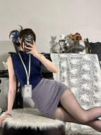 Dark blue gray uniform suit HA3005