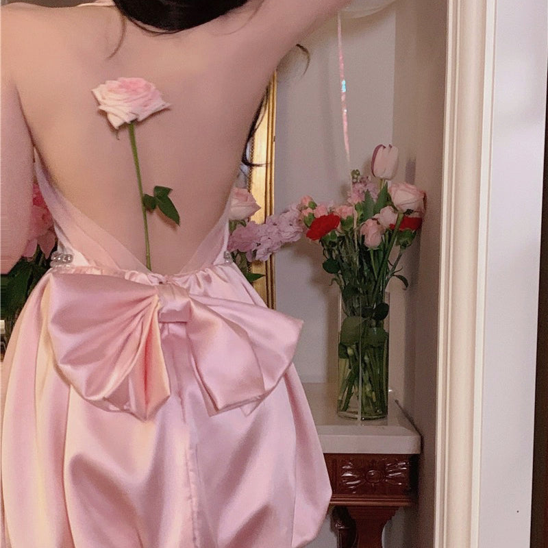 Sweet Bow Pink Bud Dress   HA2119