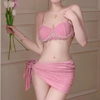 Pink split three piece suit HA2130