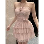 Halter neck waist slim suspender dress  HA1953