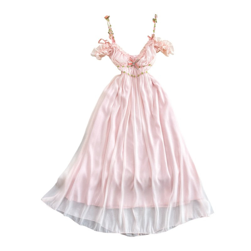 Gentle chiffon suspender dress   HA1839