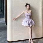 Slim Fit Jacquard Ruffle Dress  HA2118