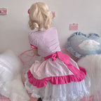 Striped Uniform Lolita Apron  HA2081