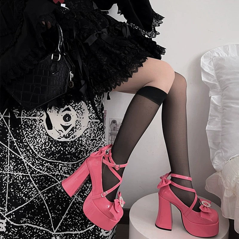 Sweet high-heeled strappy princess shoes   HA1917