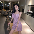 Hip wrap suspender dress   HA1899