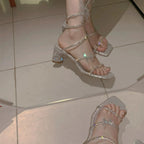 Rhinestone bow wrap pumps  HA1898