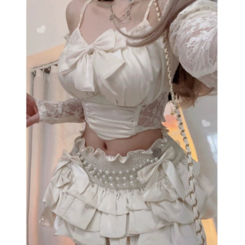 Sling Top Cake Short Skirt Two-Pack   HA1946