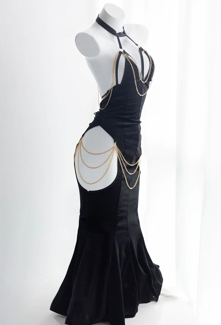 Chain Fishtail Dress HA2467