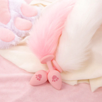 Glowing Rabbit Foxtail Anal Plug HA2354