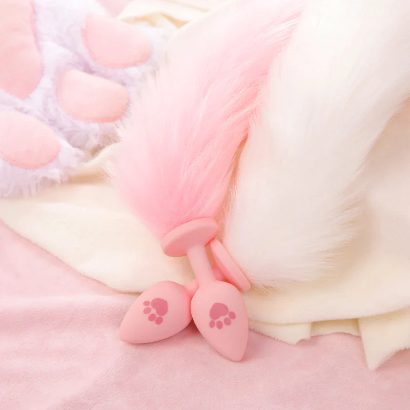 Glowing Rabbit Foxtail Anal Plug HA2354